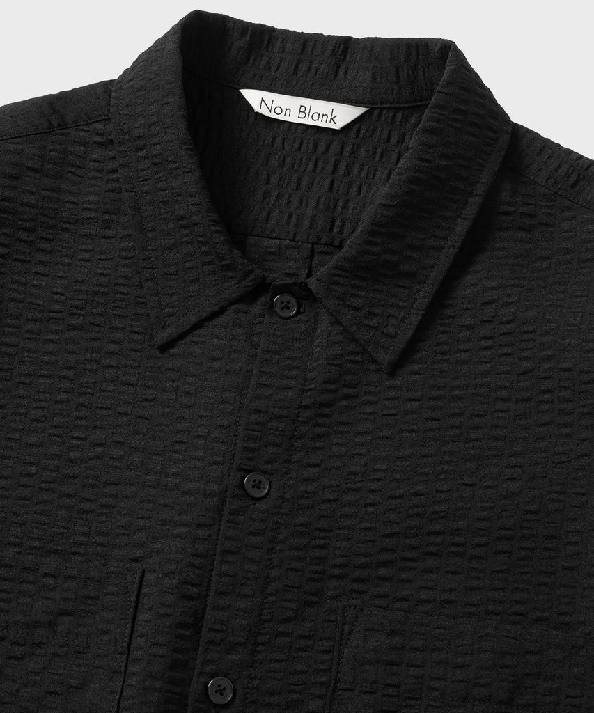 NONBLANK Seersucker Veil Hs Shirt_Black