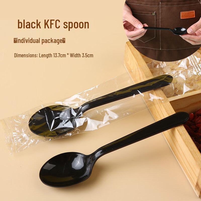 ZISIZ Одноразовые пластиковые ложки в индивидуальной упаковке