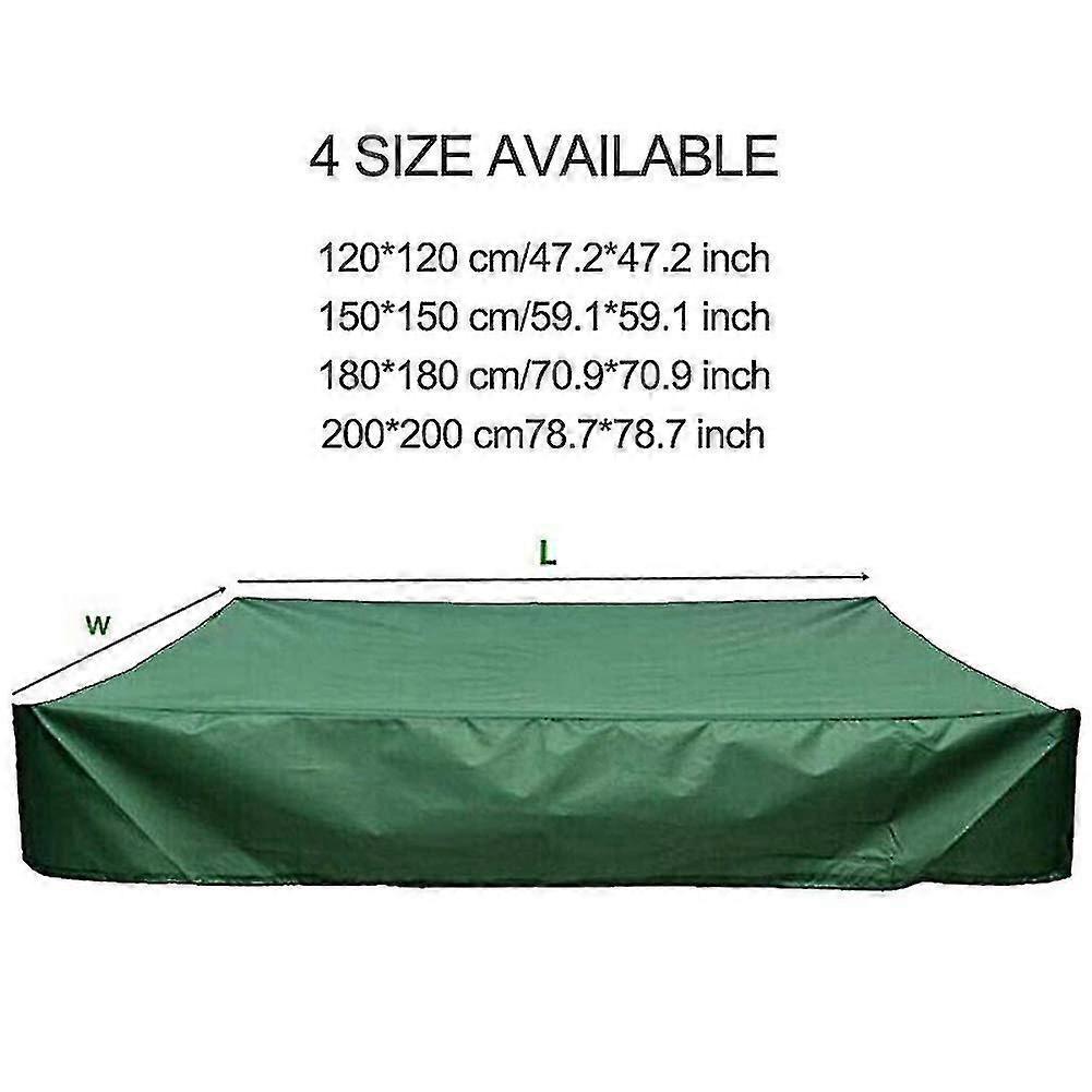 1PCS Sandpit Cover Waterproof Dustproof UV Protection Square Pool Cover with Drawstring for Sandpit, Toys and Furniture - DD