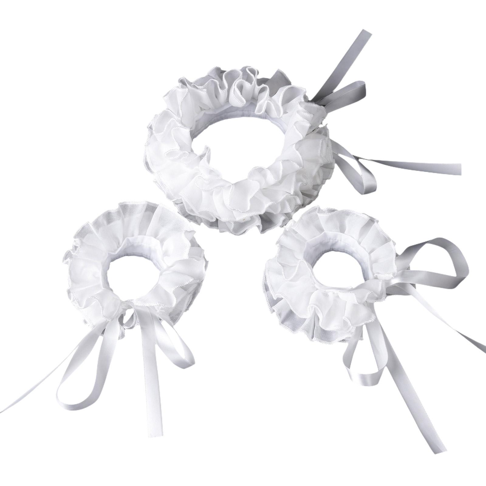 

Classical Elizabethan Neck Ruff False Collar and Ruffled Wrist Cuffs Set for Cosplay Event and Historical Reenactments