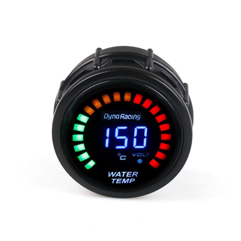 Dynoracing 2" 52MM Digital 20 LED Boost bar psi Vacuum Water temp Oil temp Oil press Voltmeter Air/fuel ratio EGT temp RPM Gauge