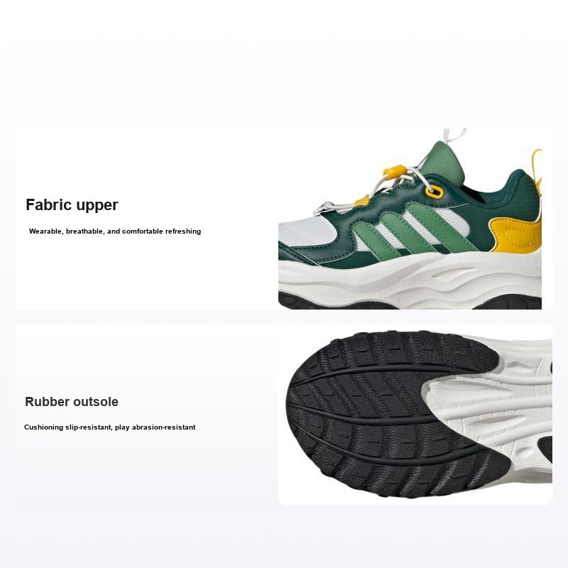 Adidas Maxxwavy Soft Comfortable Non-Slip Durable Low-Top Casual Shoes Kids Casual Shoes Green IH8683