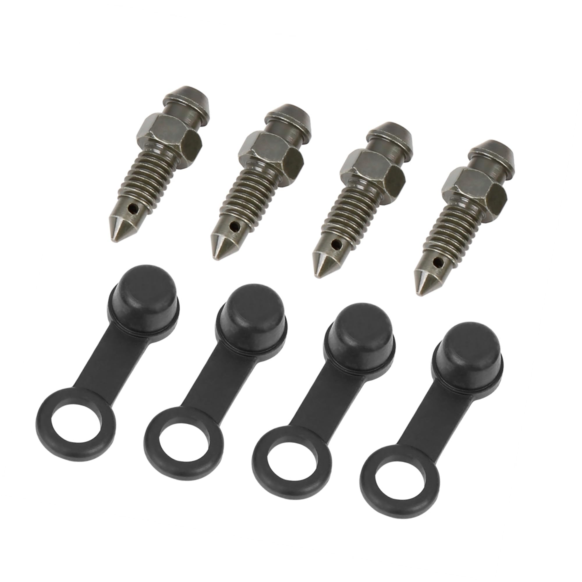 

BULLSPANN Bleeder Screw Banjo Shop Repair Screws with Caps for Motorcycle Brake Cylinder 1mm 4pcs M6 Replacement Parts Accessories M6 чорний