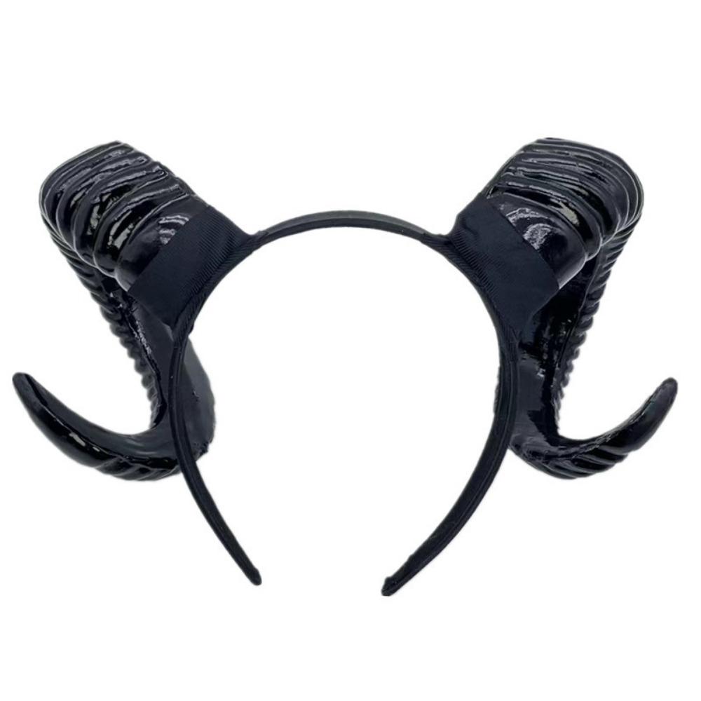 Übertriebene Simulation von Hörnern Halloween Kopfschmuck Teufelshörner Persönlichkeit Verkleidungs-Requisiten Dunkle Cosplay-Accessoires Damen P49