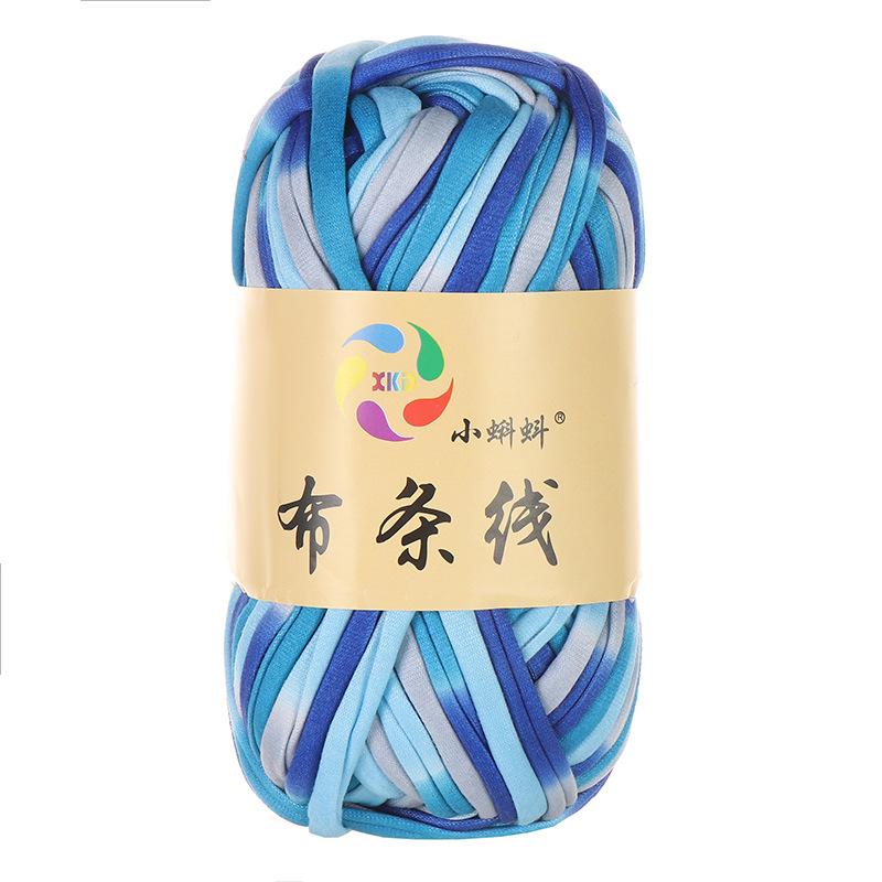 Needlework Knitting Crochet Yarn Printed Fabric Strips Line Colorful Segment Dyed Fabric Strips Line Handmade Diy Knitting Yarn Ball