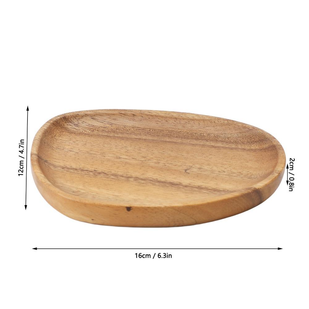 Wood Serving Tray Irregular Shape Food Platter Easy To Clean Storage Tray  Dining Table