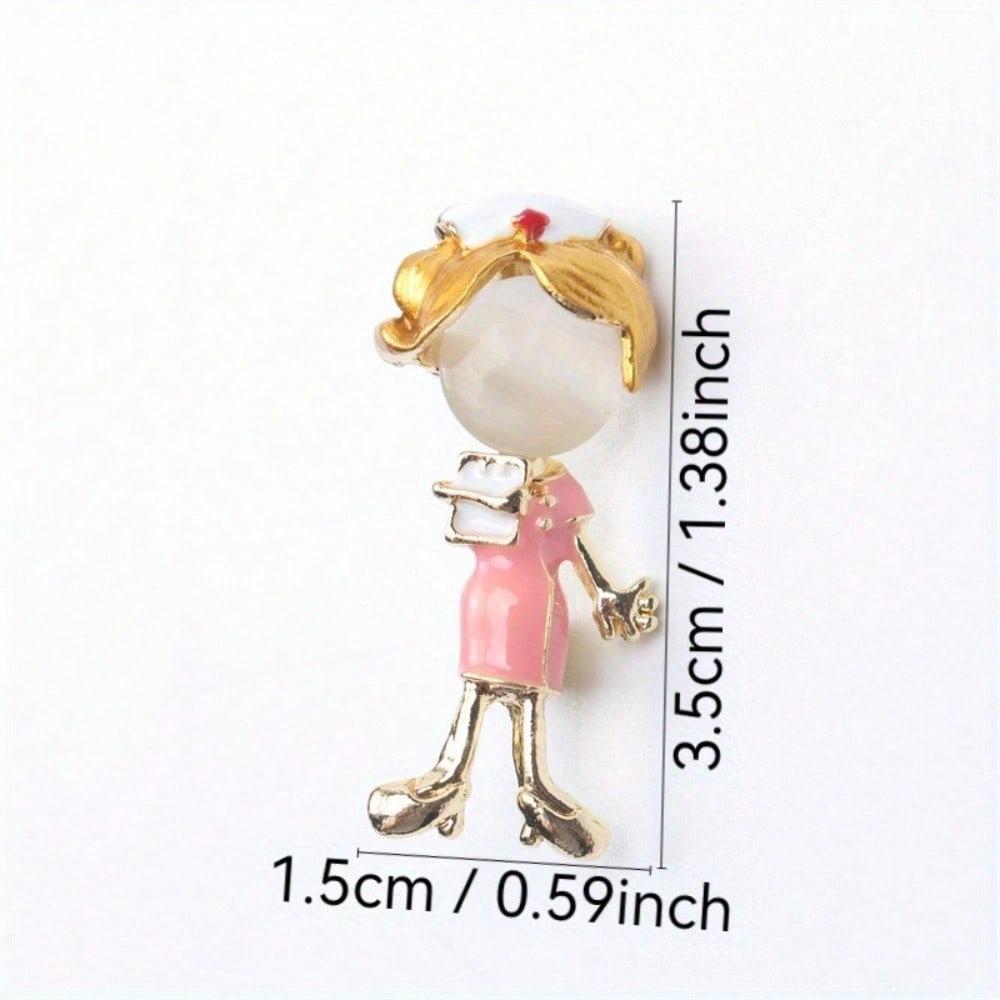 Elegant Cute Nurse Sister Brooch Ladies Student Bag Clothing Accessories Pin Gift Ladies' Novelty Brooch