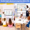 Magnetic Standing Mobile Easel Board Rolling Dry Erase Board, 40 x 28 Inch Large Whiteboard, Height Adjustable Double Sided Style White with Stand for