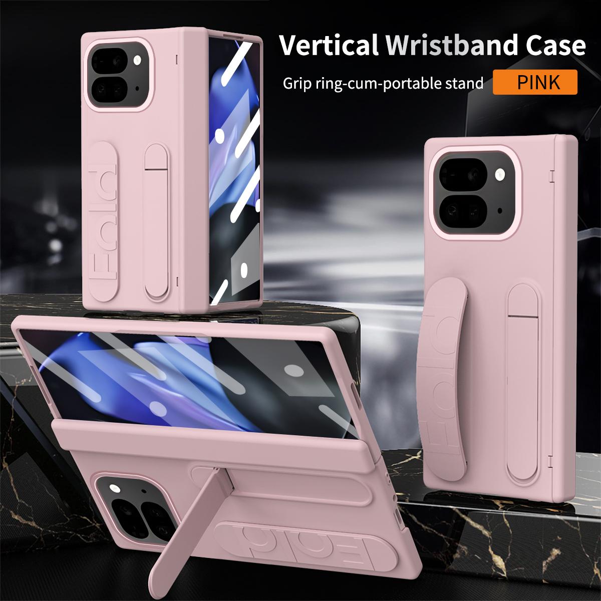 

Для Google Pixel 9 Pro Fold Поворотный 180° Складной Ремешок * Подставка * Шарнир 3-в-1 Полная Защита Объектива Ударопрочный Чехол для Телефона For Pixel 9 Pro Fold
