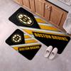Boston Bruins Flannel Kitchen Floor Mat Non-Slip Soft Absorbent Standing Mat with Waterproof Rubber Backing Floor Pad for Kitchen Sink Stove Area