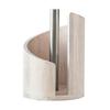 Mountain Paper Towel Holder Countertop with Wood Round Base And Iron Holder One-Hand Tearing Wood Paper Towel Holder for Kitchen Dining Room