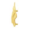 Angel Wing Cabinet Handle Unique BrassFinish Drawer Pull Decorative FeatherTextured Wardrobe