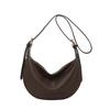 Women's new trendy crossbody bag shoulder bag solid color crescent bag fashiable versatile commuting bag
