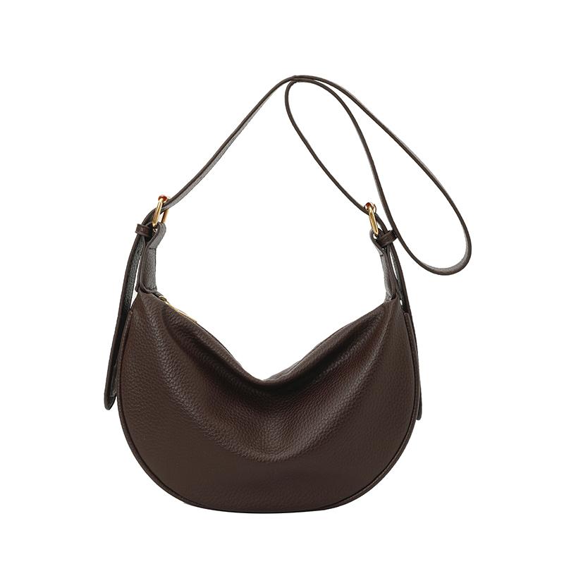Women's new trendy crossbody bag shoulder bag solid color crescent bag fashiable versatile commuting bag