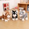 22cm Fluffy Dog Standing Puppy Plush Toy Stuffed Schnauzer White Terrier Cartoon Animal Plushie Birthday Present