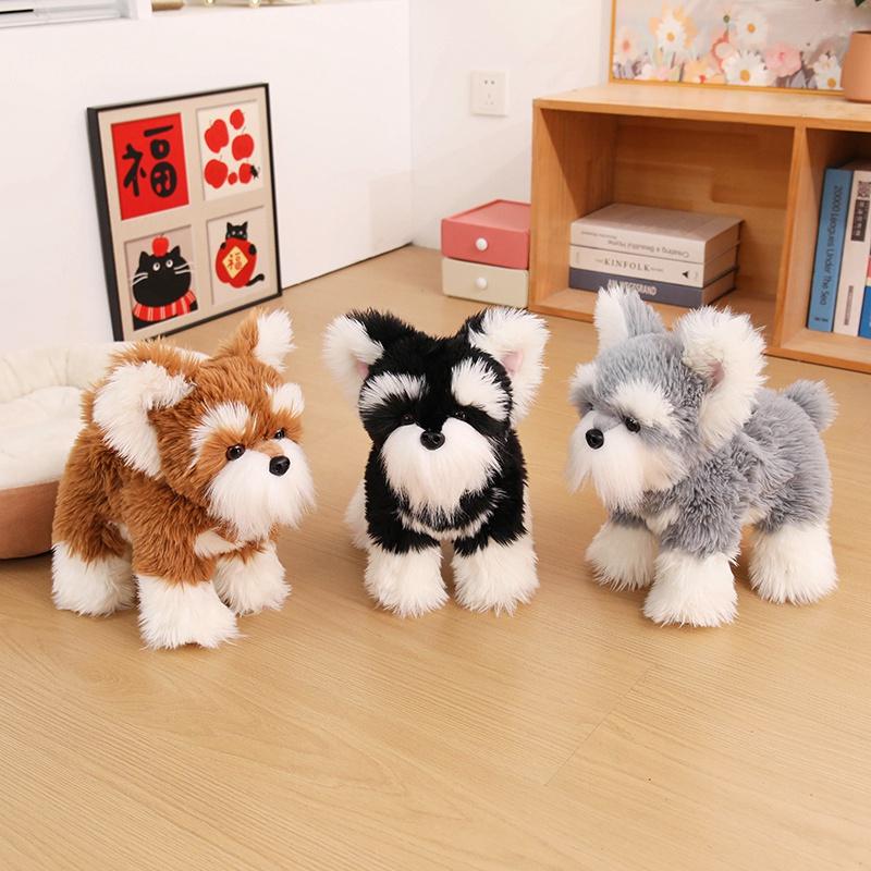 1Pc 22-42cm Simulation Schnauzer West Highland White Terrier Plush Toys Lovely Dog Dolls Pillow Nice Birthday Gift