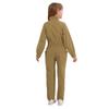 Girls Boys Solid Color Mechanic Coverall Flightsuit Zipper Jumpsuit Elastic Waist Rompers with Pockets Flight Suit Halloween Dress Up