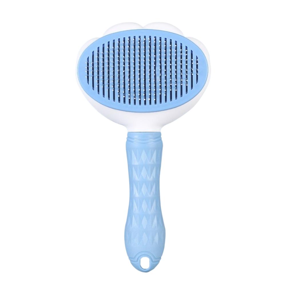 New Cat Paw Shape Pet Dog Brush Grooming Tool Self Cleaning Pet Comb Anti-slip Handle Anti-tangle Cat Hair Remover Home Use