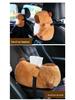 Capybara Plush Toy Car Tissue Box Cover: Cute Storage Ornament Holder