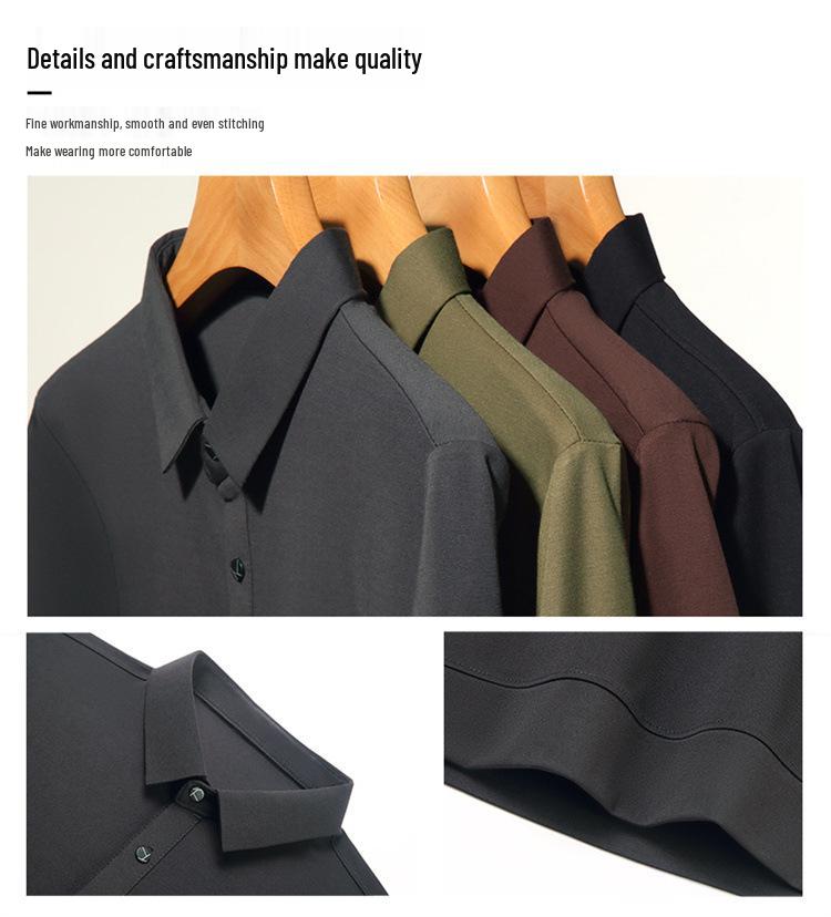 2025 Spring/Autumn Men's Lapel Long Sleeve Casual Soft Comfortable POLO Shirt Set