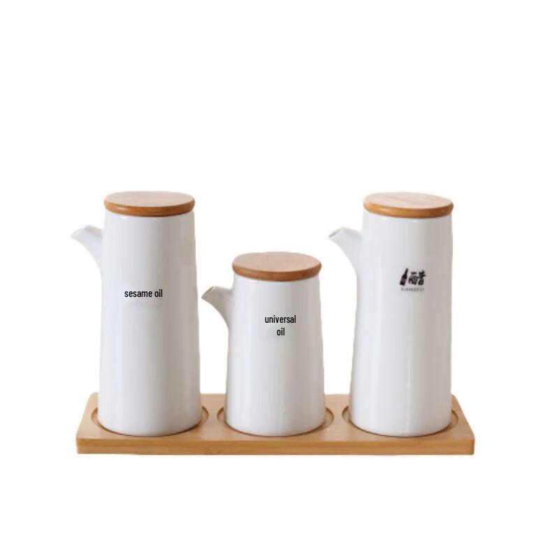 Ceramic Condiment and Spice Jar Set