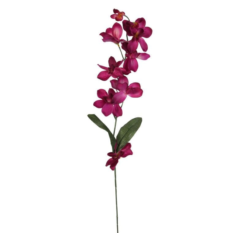 Orchid twig, burgundy color, 66 CM