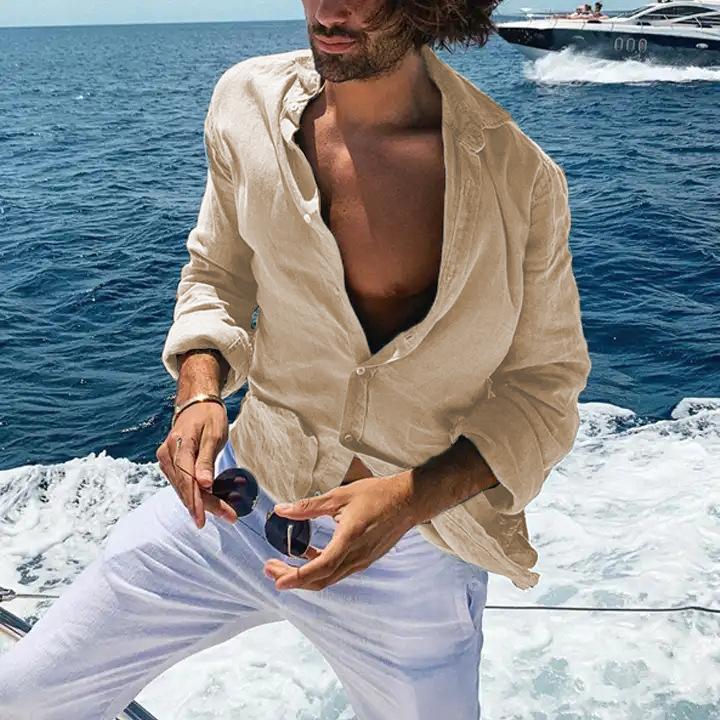 Mode Bestseller grenzüberschreitendes Herren Freizeitshirt langärmlig lockeres Oberteil Frühling und Herbst Hemd