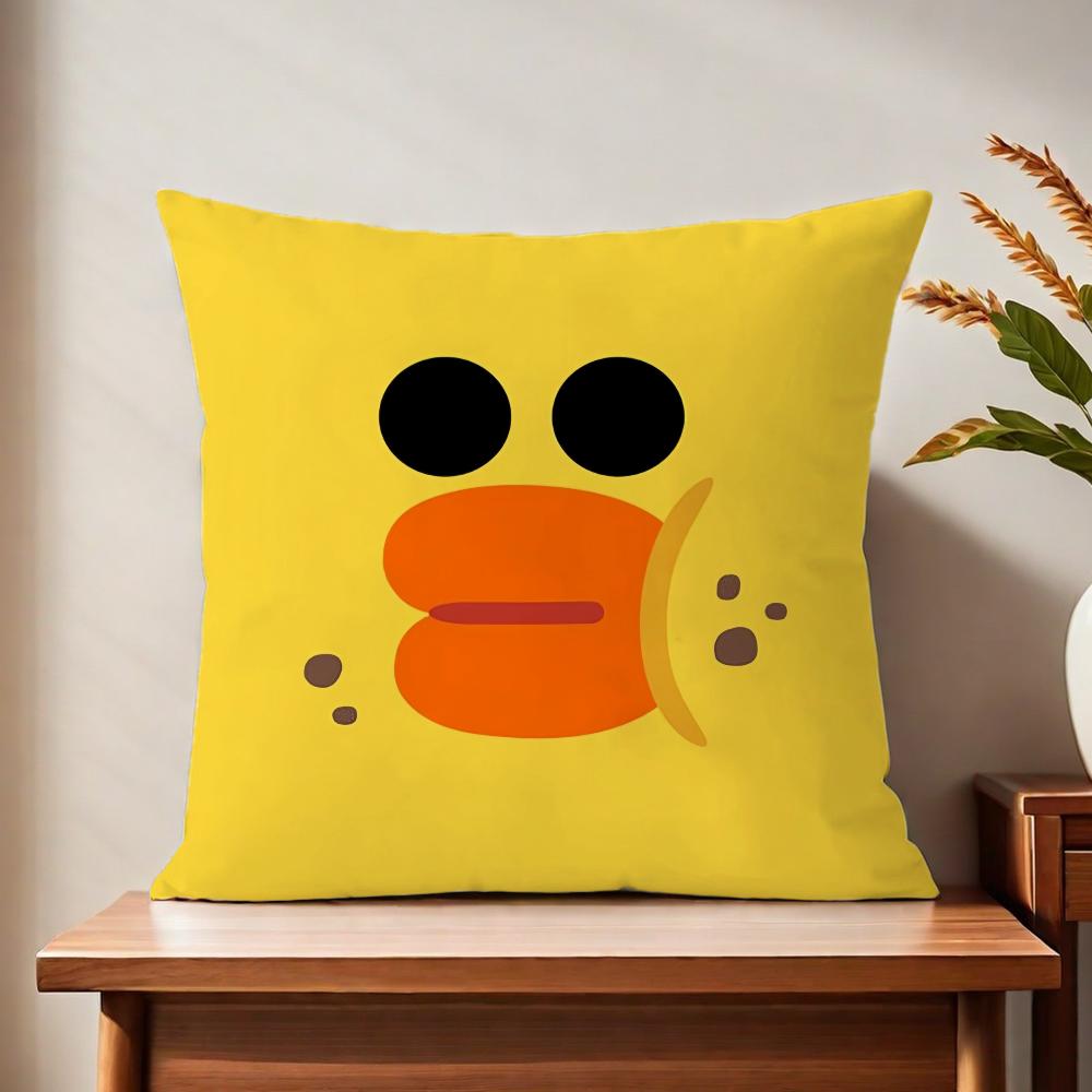 Cute Cartoon Art Duck Cushion Cover For Pillow Printing Sofa Decoration Home Car Room Coffee Shop Office Nordic Simplicity