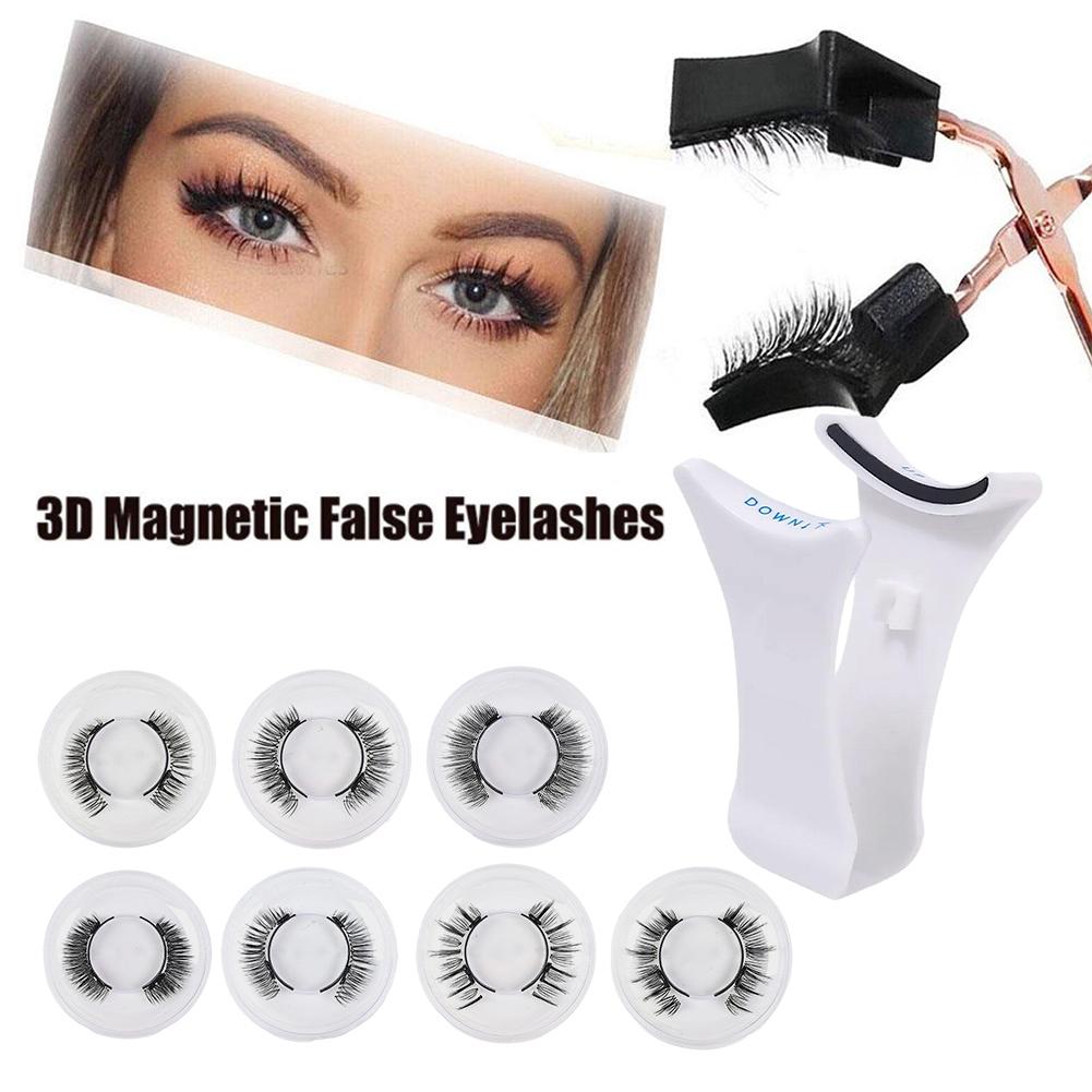 3D Magnetic Eyelashes Handmade Natural Magnetic False Eyelashes Reusable Magnetic Eyelashes Tweezers Set