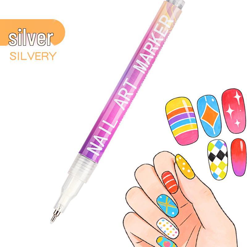 

12-Color Fine Tip Acrylic Nail Art Markers Set