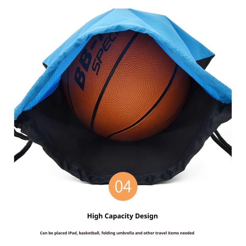 Colorful Nylon Drawstring Bags-Large Capacity,Durable Storage Bags for Sports,Travel,Yoga,Gym and Outdoor Camping,TravelBackpack
