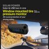 Reifendruckkontrollsystem, Wasserdichtes TPMS-Sensoren-Set, Digitales Display mit Solar- und USB-Betrieb für Auto-SUV