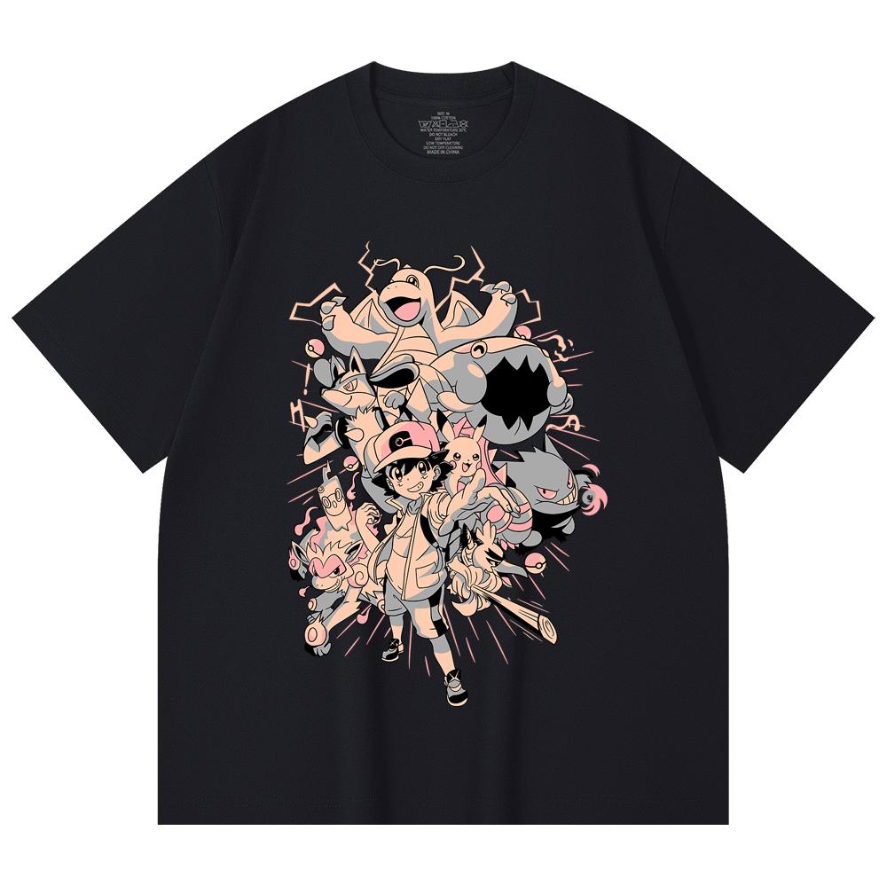 230 Gsm 100% Cotton Pokemon V20 Print Unisex Heavy Cotton T Shirt