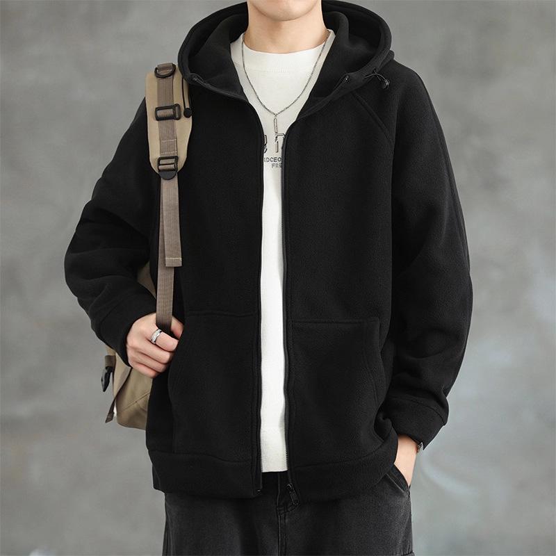 Men's Thick Fleece Hooded Jacket 2025 - Korean Style Winter Casual Fashion Hoodie