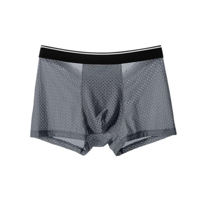 Summer Ice Silk Bamboo Fibre Mesh Mesh Sheer Panties Comfortable Breathable Shorts
