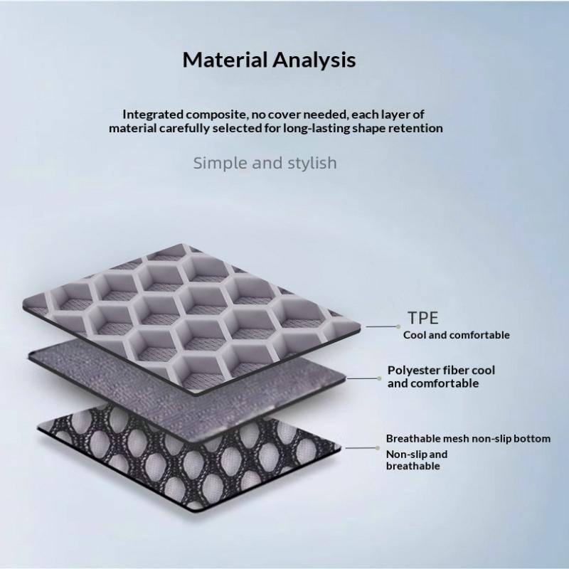 1/2Pcs Honeycomb Design Gel Cushion Breathable, Soft And Easy To Clean Provides Comfortable Support Elastic Gel Car Seat Cushion