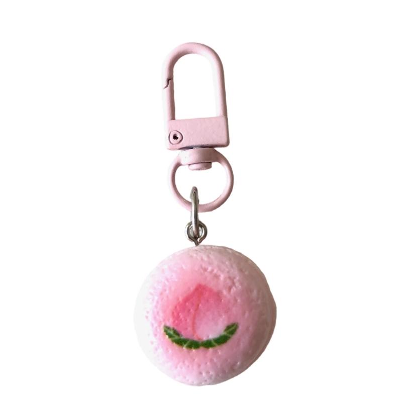 Cute Fruit Print Resin Keychain Creative Bag Hanging Decoration Backpack Charm Gift For Friend Couples