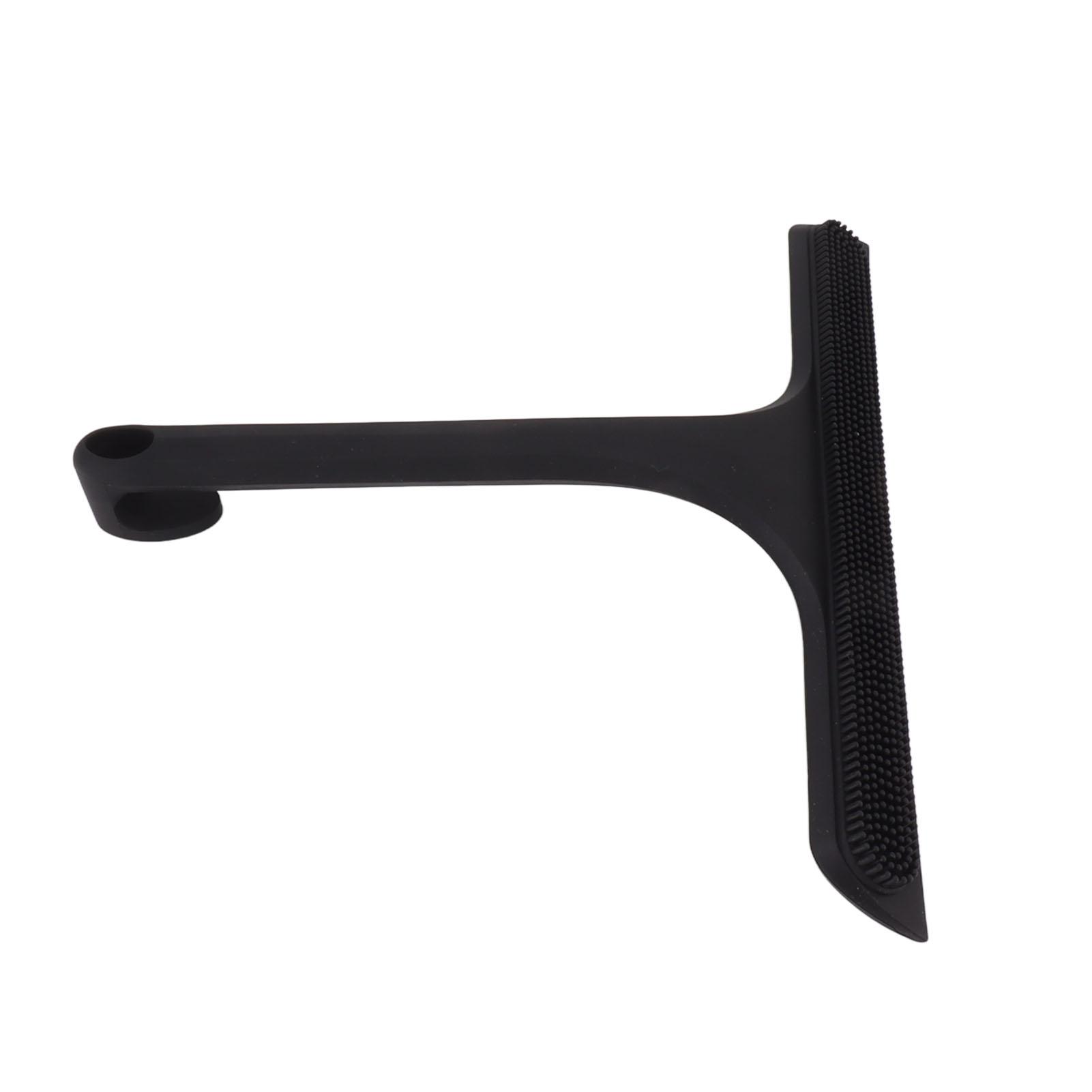 

Glass Wiper with Non Slip Handle Silicone Window Cleaner Squeegee for Bathroom Windows Kitchen Mirror Black чёрный