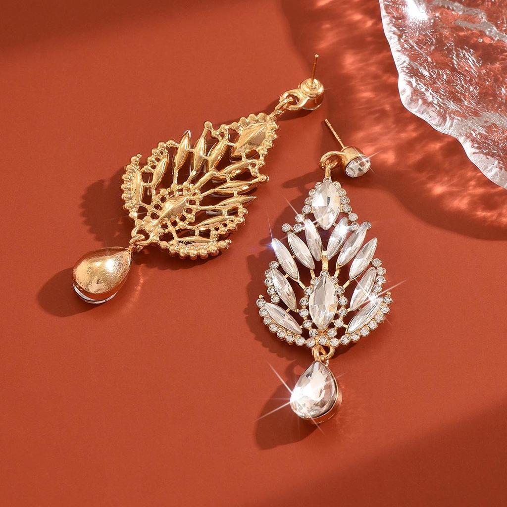 Elegant Rhinestone Crystal Long Earrings - Shiny Luxury for Evening Parties & Weddings