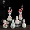 Mini Ceramic Vase for Flowers - Perfect for Home or Office Decor, Holds Dried or Hydroponic Plants