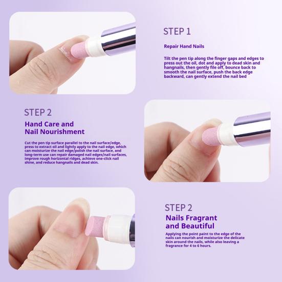 Nail Art Maintenance Pen with Soothing Fragrance Gentle Ceramic Tips