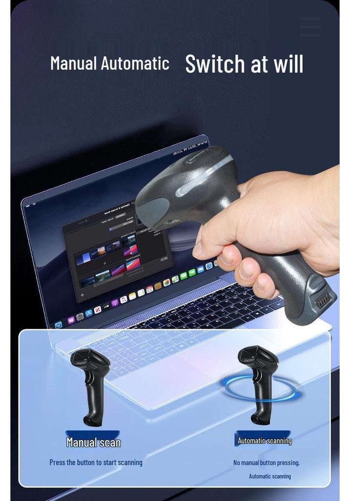 Yongli Wireless Bluetooth 1D/2D Barcode Scanner for Express Logistics & Supermarkets