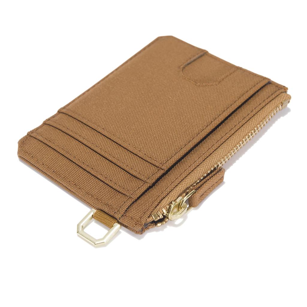 Casual Nylon Duck Zippered Card Keeper Wallets [Carhartt] (Brown)