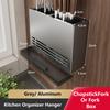 Kitchen Storage Knives Holder Wall Mounted Organizer Spoon and Chopsticks Rest Hanging Organizers Aluminium
