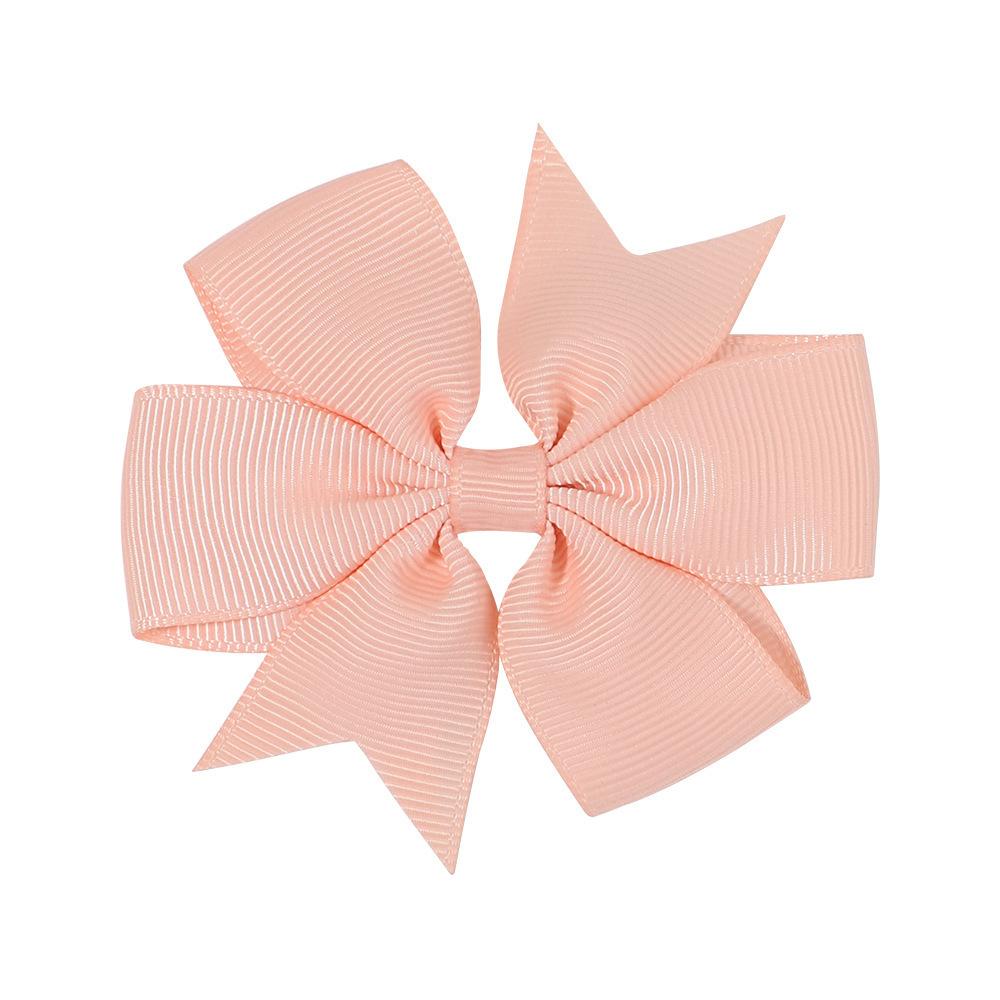 20Pcs Children Hair Clip Bow Hair Clip Sweet Princess Hair Clip Tailcoat Ribbed Satin Ribbon Baby Hair Accessory