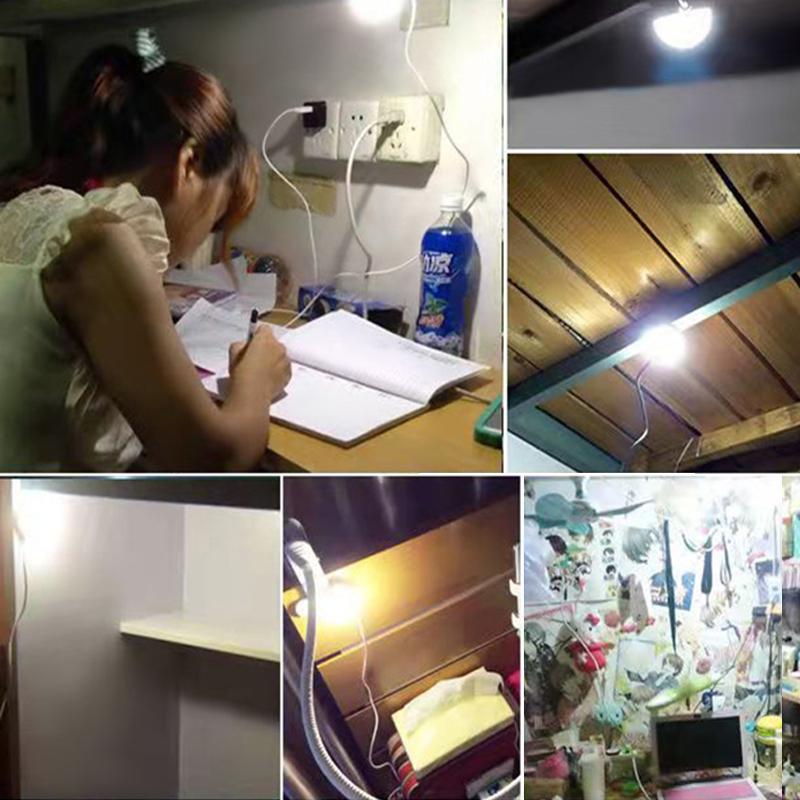 3W 5W USB Mini Night Light Portable Magnet LED Blub 1.5m USB Cable Book Reading Light with Switch for Children Dormitory Bedroom