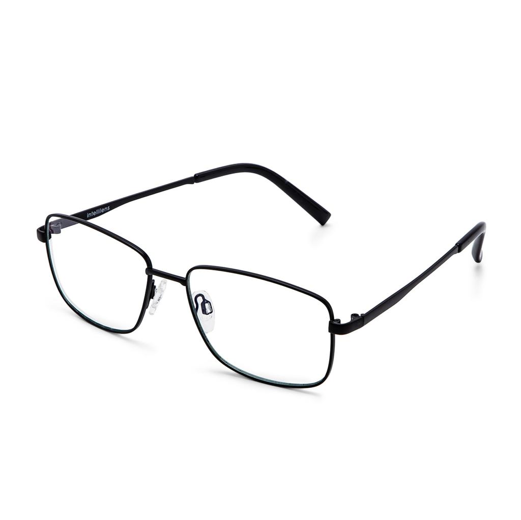Intellilens | Zero Power Blue Cut Computer Glasses | Anti Glare, Lightweight & Blocks Harmful Rays | UV Protection Specs | For Men & Women | Matt