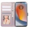 For Motorola Edge 50 Fusion 5G Case PU Leather Cubic Grid Phone Cover