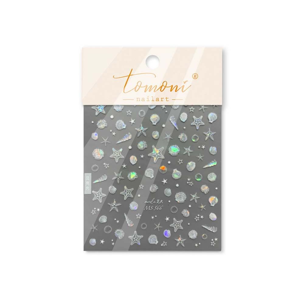 Starfish Ocean Nail Stickers Conch Star Ocean Nail Decorations Summer Beach