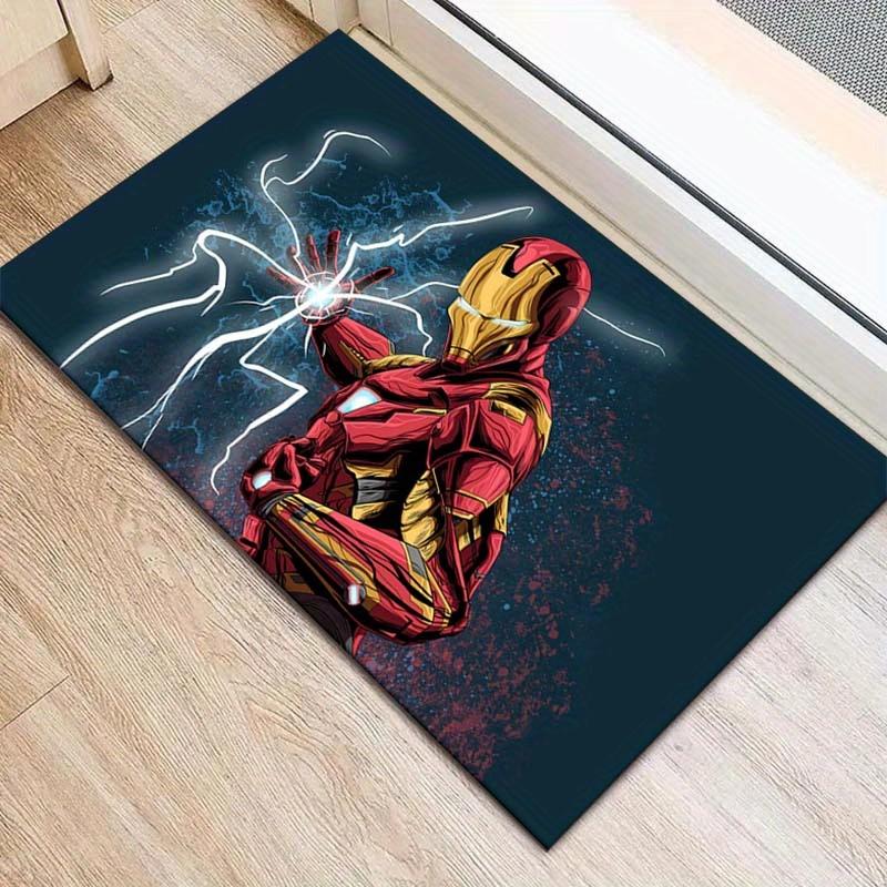 

1pc Iron Man Pattern Area Rug Soft Flannel Floor Mat for Living Room, Bedroom, Sofa Coffee Table Floor Mat, Machine Washable 60cm by 90cm